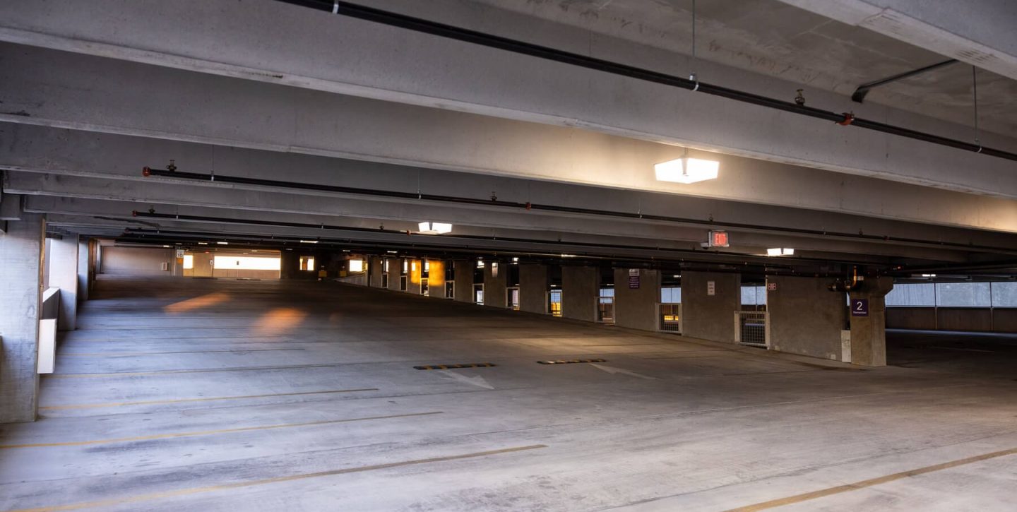 Inside Parking Garage